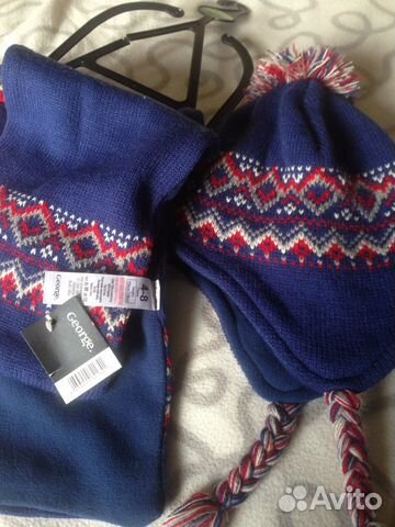 Шарф шапка перчатки George 4-8 лет