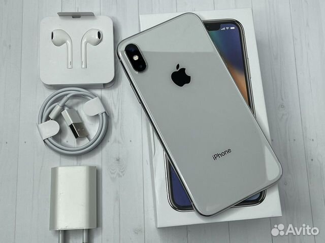 iPhone X 64gb Silver Акб 100 Отличный Гарантия