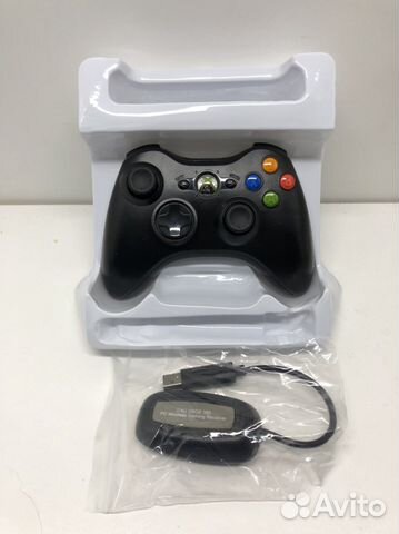 Геймпад Xbox 360 с адаптером подключения на пк