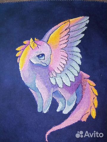 Дракон вышитый