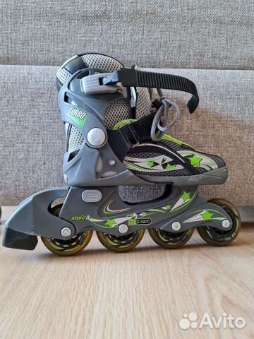 Роликовые коньки детские, бу, размер 31-34,5