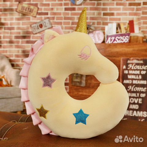 Мягкая игрушка-подушка (единорог)