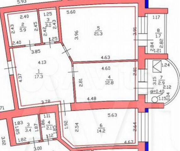 2-к. квартира, 80 м², 8/10 эт.
