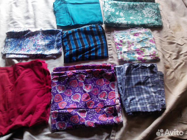 Отрезы тканей для шитья