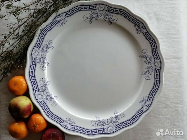 Большое антикварное блюдо Brown-Westhead, Moore &