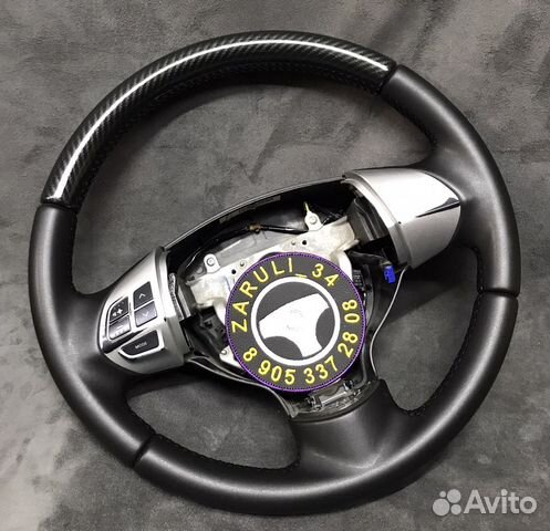 Руль lancer 10. Лансер 10 (вставка карбон )