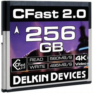 Карта памяти 256Gb CFast 2.0 Delkin