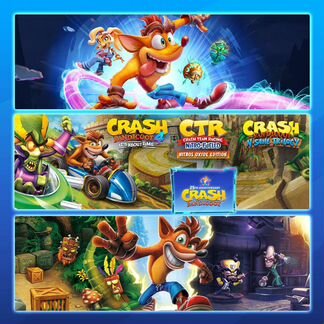 Crash Bandicoot- (3 игры) на PS4-PRO-PS5