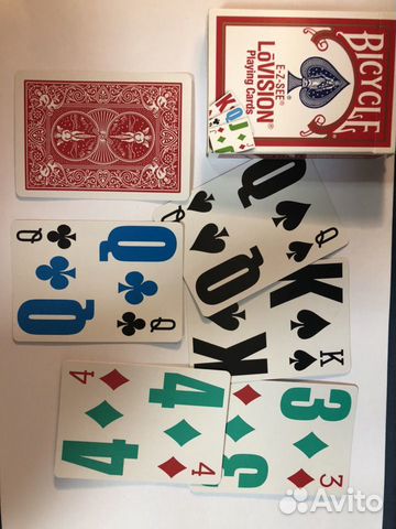 Карты игральные для слепых и слабовидящих людей