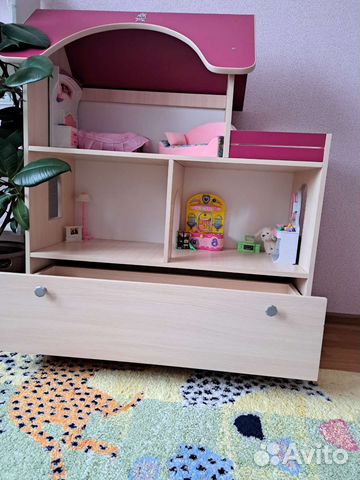 Дом для барби с ящиком для игрушек