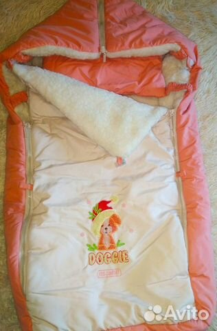 Меховой конверт зимний для малыша