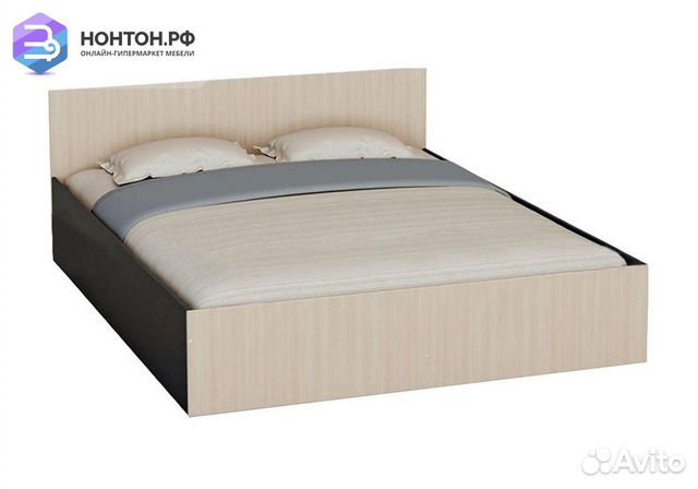 Кровать Бася 1.6 м дуб беленый / венге