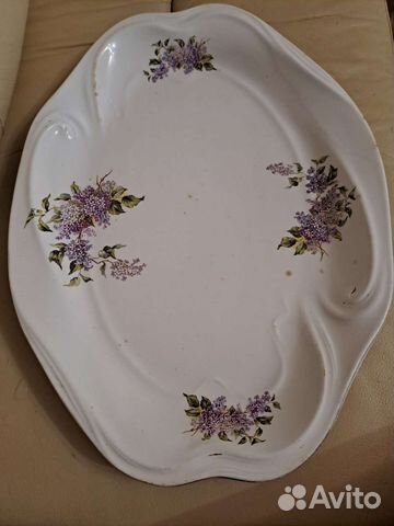 Антиквариат.Блюдо 100 лет,Песоченская ф-ка, Брянск