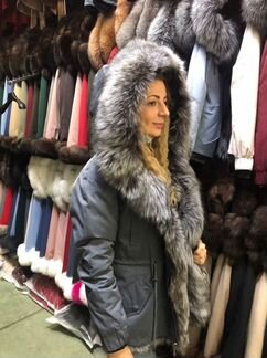 Парка с натуральным мехом