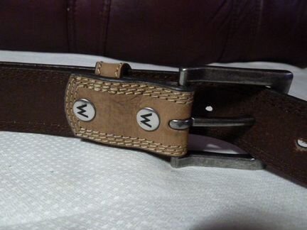 Ремень Джинсовый Wrangler Кожа из США