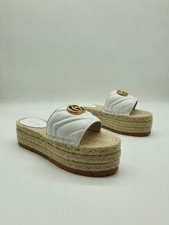 Сабо Гуччи Gucci женские эспадрильи с логотипом