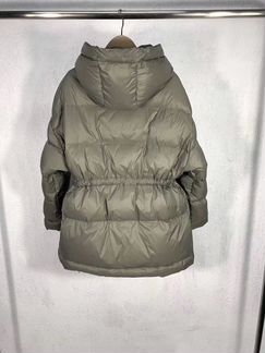 Пуховик off white оливковый