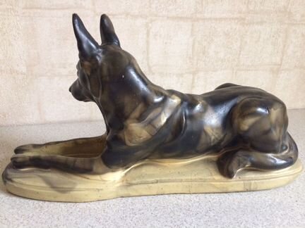 Статуэтка Немецкая овчарка антиквариат