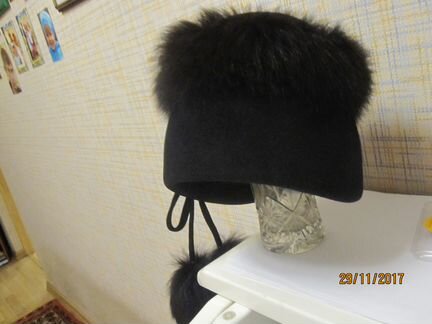 Нарядная зимняя шапочка