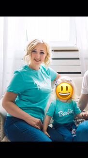 Футболки Family look цвет Тиффани