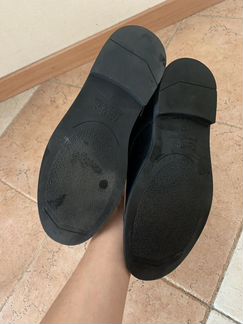 Туфли Zara чёрная кожа