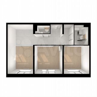 2-к квартира, 56.7 м², 22/22 эт.