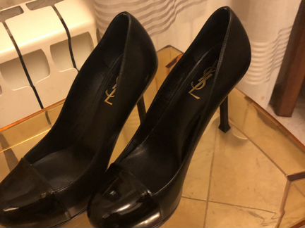 YSL оригинал туфли женские на каблуке кожа