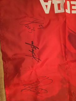 Спартаковский чемпионский флаг с автографами+медал