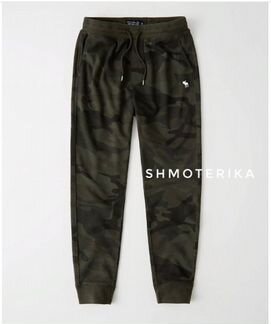 Abercrombie Fitch джогеры серый камуфляж, Новые