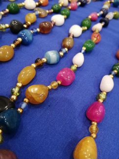 Колье-Бусы. Длинные. Натуральные камни. Индия