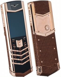 Vertu Signature S Design Gold Brown Iguana
