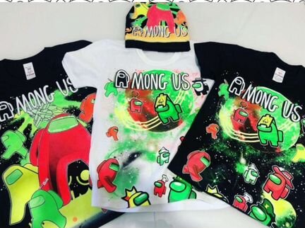 Футболки из амонг ас among US новинка игра для реб