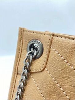 Новая женская сумка Saint Laurent бежевая