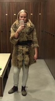 Шуба balmain лисичка