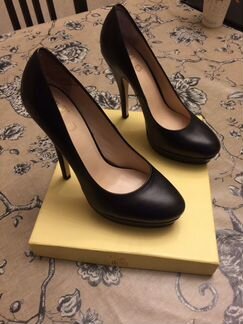 Туфли на платформе, черные, р. 37