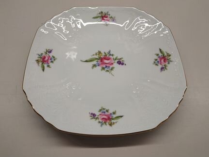 Набор тарелок/квадратные 22см. 6шт. Полевой цветок