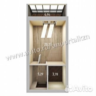 1-к квартира, 31.3 м², 15/19 эт.