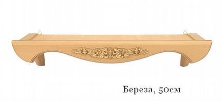 Полка прямая настенная, с узором