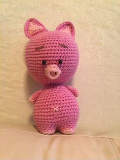 Игрушка вязаная Хрюшка