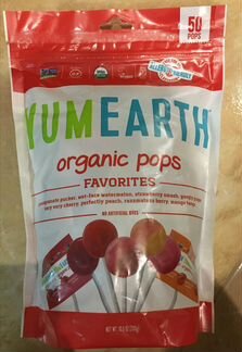 Органические леденцы на палочке YumEarth