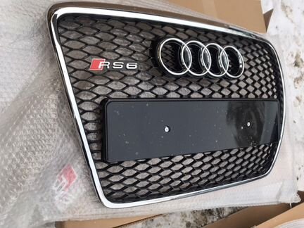 Решетка Audi A6 C6 RS6 2004-2011 хром арт.1