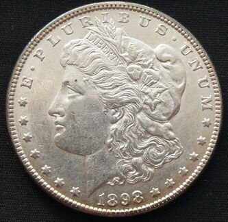 Доллар Моргана 1898 серебро США Филадельфия