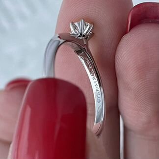 Tiffany Оригинал 0.26ct Платина Кольцо