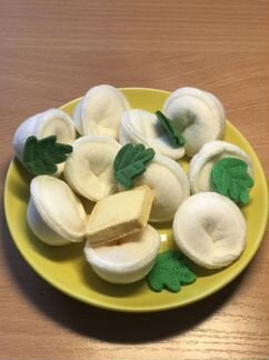 Еда для кукол - Пельмени из флиса
