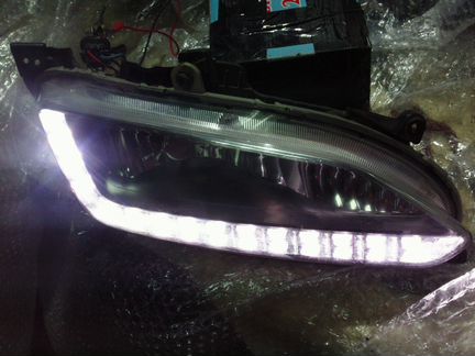 Правая птф диодная 2 лампы Hyundai Santa Fe 3 DM