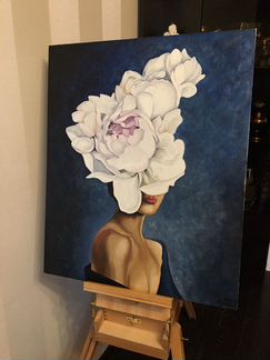 Картина маслом по мотивам Amy Judd «Пион»