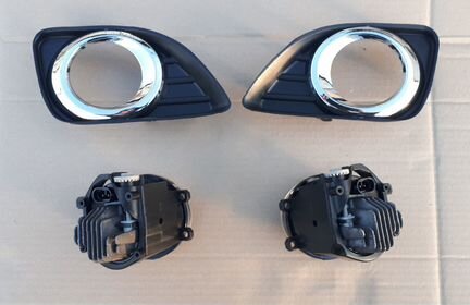 Птф led+рамки на toyota Camry v40 v45