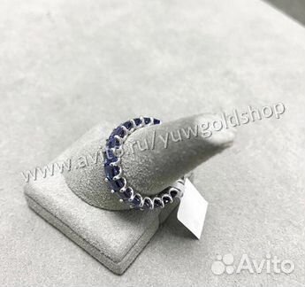 Золотое кольцо с сапфирами 6.1 ct