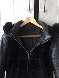 Кожаная демисезонная куртка в хорошем состоянии