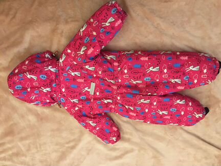 Комбинезон зимний для девочки 74-80